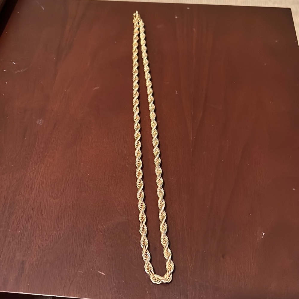 Gold over silver necklace